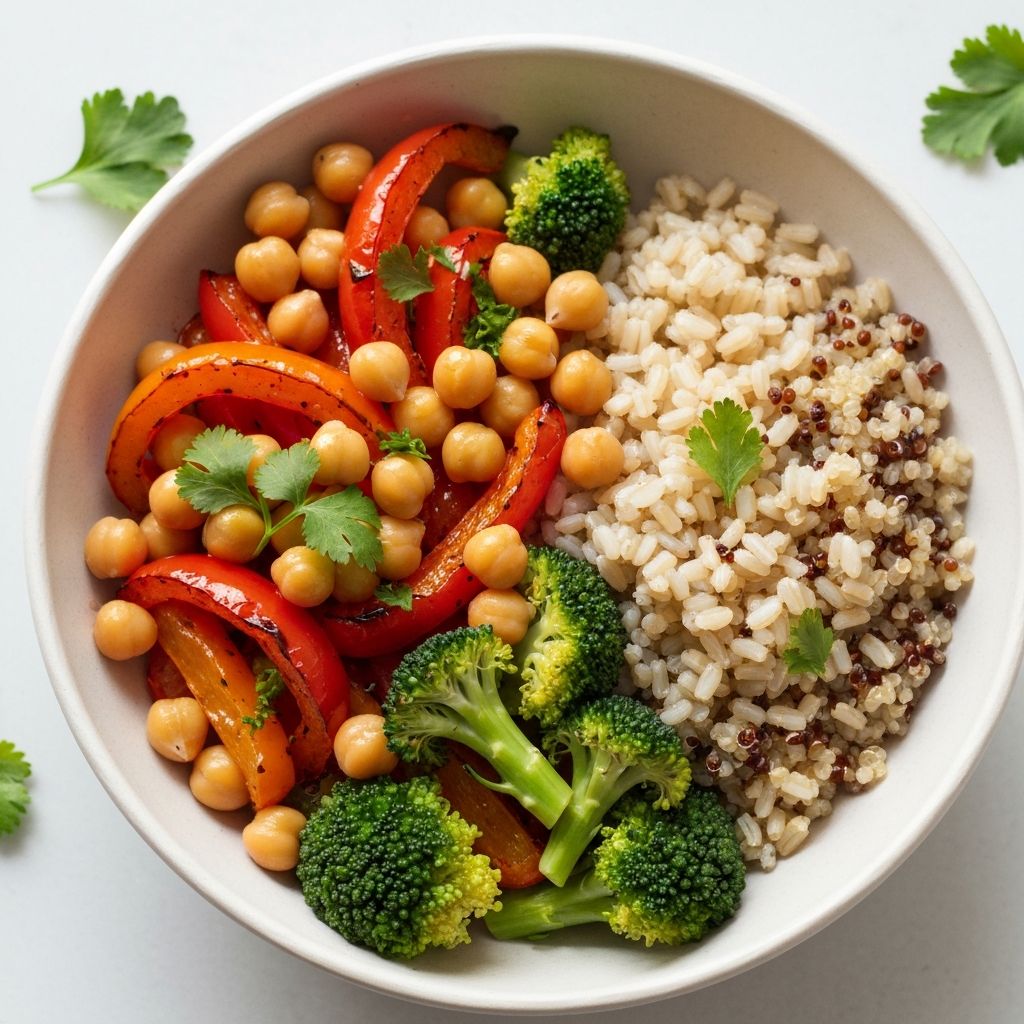 Colorful plant-based meal